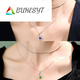 Buhesyt gourd colored gemstone necklace pendant gift 45cm color ruby necklace courage blessing 0 points 1 carat