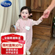 Disney (Disney) Baby Girl Cute Set 2025 Spring Baby Clothes Cute Bunny Overalls Striped T-shirt Two-piece Set Pink Striped Ten Rabbit Straps One-piece Two-piece Set 73cm 73