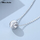 Miss JuJu pt950 platinum passepartout round bead pendant women's platinum transfer bead necklace single pendant 1.3-1.5g + delivery silver chain