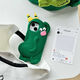 Yusenyi Cucumber mobile phone funny arm cucumber elf Apple 16promax mobile phone case 16/15/14/13/12pro anti-fall 16pro cucumber elf green single shell Apple 14pro