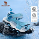 Camel (CAMEL) children's sandals summer outdoor sports beach sandals Baotou anti-kick breathable middle and large children boys and girls blue 37