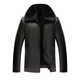 Source Factory Jacket Plus Velvet Thickened PU Leather Jacket CSqy Push Plus Velvet Collar Motorcycle Leather Jacket jd Black Fur Collar XL 54 Recommended 120-140Jin Jin is equal to 0.5 kg