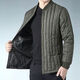 Winter middle-aged and elderly men's velvet cotton-padded school uniform artifact warm lining cotton-padded jacket daddy's inner cotton-padded jacket Army green lining natural velvet XL 95-112Jin Jin equals 0.5 kg
