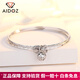Aido Diamond pt950 platinum bracelet for women, platinum three lives and three generations wishing bead bracelet gift for wife, weight 12.26 grams, inner diameter 52mm