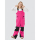 Gsou SNOW new children's overalls winter outdoor sports single and double plate wear-resistant color-blocking windproof and waterproof ski pants for women black 90cm