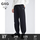 GXG Men's Black Loose Casual Pants Thick Warm Leggings Sweatpants Commuting Pants Winter New Product Black M