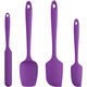 Yusenyi high-looking export purple baking spatula high temperature resistant silicone cream spatula nougat scraper purple 5-piece set