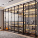 Yusenyi wall-mounted custom-made glass wine cabinet wine cabinet brushed gold display cabinet seven doors