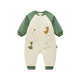 Rabbi baby jumpsuit 120g quilted warm autumn and winter male and female baby full-length romper, dark green 80