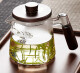 Yakong wood glass teapot crescent filter tea water separation green tea tea maker electric ceramic stove for tea making transparent Kung Fu tea set large straight style 850 glass lid 301mL (inclusive)-400mL (inclusive)