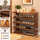 Wooden Shuangfu shoe rack simple home door multi-layer entry shoe cabinet living room small dormitory storage rack