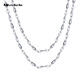 Miss JuJu pt950 platinum necklace women's platinum ingot chain sturdy and versatile pendant solid plain chain weight 3.4-3.6g length 41cm thick about 1.0mmM buckle