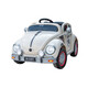 MDNG Beetle children's electric car can sit on four wheels for men and women, new remote control rechargeable toy car, off-white dual drive 6V4A dual battery