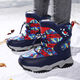 Autumn and winter plus velvet children's winter boots cold-proof cotton boots women's shoes snow boots thickened boys' boots cotton shoes warm snow shoes 9965 snow boots gray camouflage can be worn at minus 40 degrees 29
