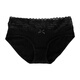 Universal Breast Desire Polka Dot French Sexy Underwear Lace Edge Bow Girl Breathable Briefs Black 12% Off on Purchase 5 Pieces L