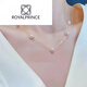 ROYALPRINCESS Seawater Pearl Necklace Gold Jewelry Smile Chain Neck Ornament Gypsophila Pendant Multiple Wearing Methods Clavicle Chain Golden Five 77 Points 5mmx45cm