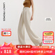Langzi high-end straight wide-leg pants, temperament formal pants, summer new professional suit pants, white velvet M