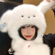 CTRLEND2025 New Cute Puppy Ears Plush Hat Scarf All-In-One Winter Ear Protection Cold Warm Lei Feng Hat Small Fish Puppy Plush Hat