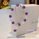 MARDOTG Uruguayan amethyst bracelet for women, white crystal bracelet jewelry, gift for women, 6mm bead diameter