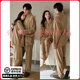 FENTENGG anti-static flannel couple pajamas for women winter warm thickened coral velvet men's home wear set 64305 warm coffee-female M