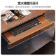 Xiangyun Tiger Spot Solid Wood Desk Study Desk Computer Desk Desktop with Keyboard Tray Office Writing Desk Study Furniture Walnut Color With Keyboard Tray 0.9*0.6 Meter Computer Desk