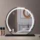 German high-definition LED makeup mirror with light vanity mirror desktop smart home simple master bedroom internet celebrity gold 40 diameter (rechargeable) rotating model
