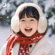 GOLOVEJOY children's earmuffs winter warmth children's ear protection antifreeze boys and girls plush earmuffs ear bags off-white