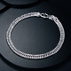 Wanfulong Horse Chain Gentle Type | Platinum Bracelet Simple Style Boss Fashion Cuban Horse Whip Platinum Bracelet Men's Gift for Boyfriend 14.44g, Fashionable Cuban Horse Whip Platinum Bracelet 20cm