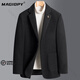 MAGIOPY luxury high-end brand casual wool suit for men spring and autumn new solid color slim fit middle-aged suit jacket for men gray high-end gift box M 170 high-end gift box