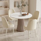 Dining chair, household stool, comfortable for long periods of sitting, dining table, seat, backrest, leisure chair, light luxury, modern style, makeup balcony chair, milky white, cream style - white legs