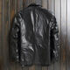 Wpkds Haining Genuine Leather Jacket Men's 2025 Autumn New First Layer Cowhide Suit Collar Jacket Casual Trendy Suit Jacket Black M 165M