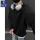 Woodpecker American Henry Collar Sweater Men's Autumn and Winter New High-end Lazy Style Knitted Sweater with Bottoming Shirt for Men Light Gray 3XL (Recommended 145-160 Jin Jin equals 0.5 kg)