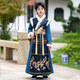 Anneyol Boys' Hanfu Autumn and Winter Chinese Style Ancient Costume Winter Children's Ancient Style Young Master Handsome Tang Suit Plus Velvet Blue 140