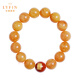 Layun Feiyin genuine Russian material floating flower old beeswax bracelet for men 18k gold charm to protect Nanhong collection grade 14mm old flower wax 18k gold charm