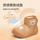 Tyrannis winter children's snow boots for boys and girls, plus velvet and thickened cotton shoes for 1-3 years old, warm toddler shoes, yellow brown 23