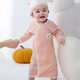 Baby nightgown and sleeping bag, constant temperature pure cotton baby, new born baby, monk robe, spring, autumn and winter, thin quilted anti-kick quilt, pink bear - type A organic pure cotton (can wrap hands), no quilting, no hood, 170 XXXS/52 size - clothing length 46cm for newborns