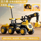Yuezhan Kyoto children's excavator can sit on a person's remote control electric car baby excavator can ride and dig large engineering vehicle excavator yellow dual-drive remote control model electric digging arm + music + tow bucket + steering push handle + gift bag