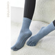 Five-finger yoga socks thin non-slip professional women's summer long dance Pilates socks floor long cotton socks KS4099 haze blue