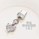 Ao Yan Lai Typec rhinestone charging port dust plug cute suitable for Huawei iPhone 15 Xiaomi oppo glory vivo true me silver heart-shaped pendant