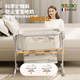 FANCYCHICTrimigo Taimeigao crib removable baby multi-functional electric cradle bed newborn rocking bed milky white liftable splicing smart electric crib mosquito net + remote control + mattress
