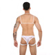 Universal men's suit lace hollow underwear gay halter bra mini vest temptation thong white bra + panties XL