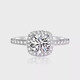 I Do platinum PT950 diamond ring for women classic square package 1 carat cultivated diamond proposal engagement wedding ring for girlfriend square package 50 points diamond opening adjustable