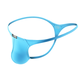 Men's Sexy Special Underwear Men's Thong Transparent Ice Silk Thin Belt Pants Men's Hollow One Thread Men's Sky Blue XX