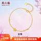 Saturday Blessing Yellow 18K Gold Bracelet Female Butterfly Bracelet Fashion Gold Gift for Girls 16+3cm Tail Chain