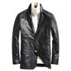 Wpkds Haining Genuine Leather Jacket Men's 2025 Autumn New First Layer Cowhide Suit Collar Jacket Casual Trendy Suit Jacket Black M 165M