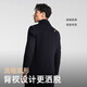 YOUNGOR Men's Coat Men's Single-breasted Jacket Slim Fit Business Coat Wool Blended Down Liner VYSY015110AFY Black L 175/96A