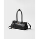 PRADA Bonnie women's black calfskin metal triangle logo handbag 1BA426_2CYR_F0002_V_MOO 1BA426_2CYR_F0002_V_MOO