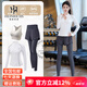Heinrich high-end running sports suit women's yoga clothes women's quick-drying aerobics Pilates aerobics training fitness clothes women's red three-piece suit (grey pants) M 95-105Jin Jin equals 0.5 kg