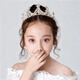 Bangboshi large crown headband children princess rhinestone crown girl girl birthday gift stage performance crown headband golden pearl crown