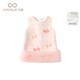 Fanlie VOONLIE girls' small fragrant dress winter style children's velvet princess vest dress one-year-old baby dress winter pink 80 cm